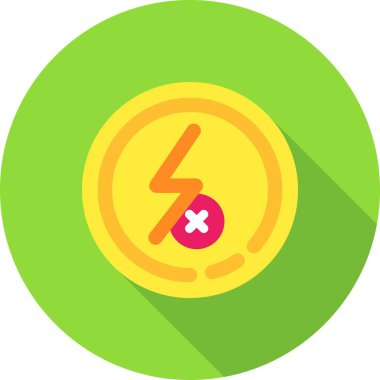 Çember simgesinin yeşil ve kırmızı vektör çizimi