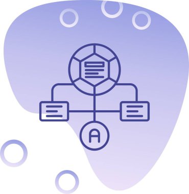 Beyin simgesi, vektör illüstrasyonu