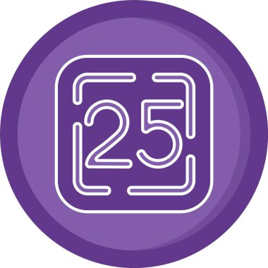 25 saat servis simgesi, vektör illüstrasyonu