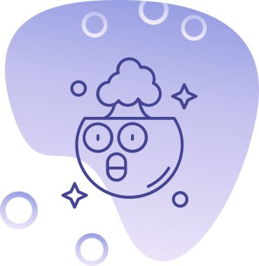 Bir bulutun karikatür simgesinin vektör çizimi