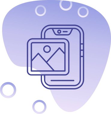 Bir cep telefonu simgesinin vektör illüstrasyonu