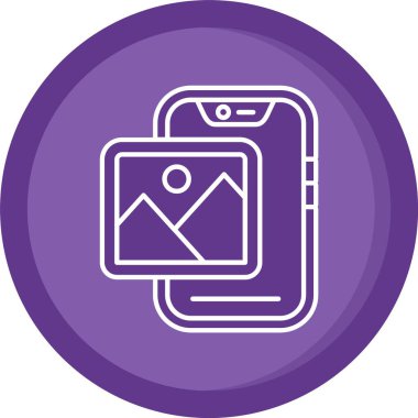 Vektör akıllı telefon simgesi, vektör illüstrasyonu