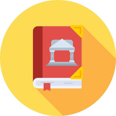 Banka binası simgesi, düz stil