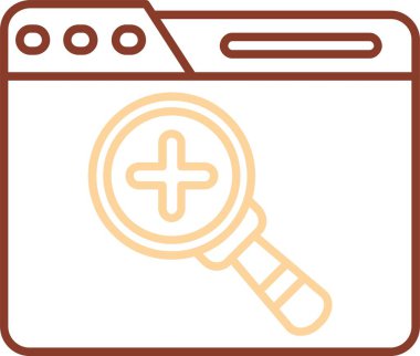 tarayıcı simgesi vektör illüstrasyonu