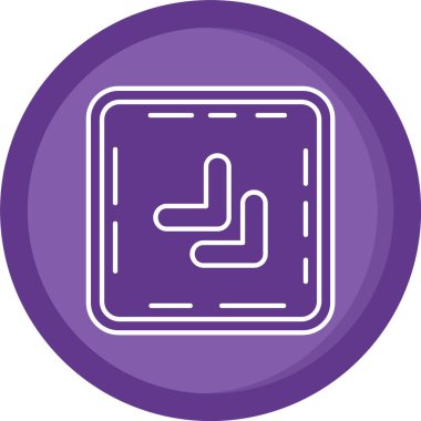 Modern b 'nin vektör çizimi harita simgesinden yoksun