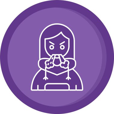 Atkısı ve atkısı olan güzel kız