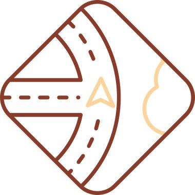 yol simgesi vektör illüstrasyonu