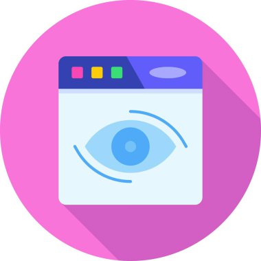 Göz. Web simgesi basit illüstrasyon