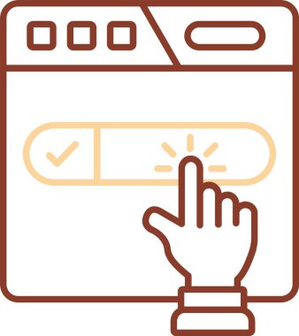 parmak basma simgesi vektör illüstrasyonu