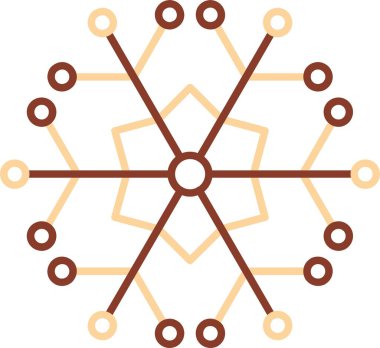 Kar Tanesi ikonu. özet vektör illüstrasyonu