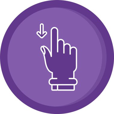 parmak hareketi simgesi, vektör illüstrasyonu