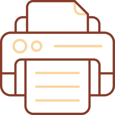 Yazıcı. Web simgesi basit illüstrasyon