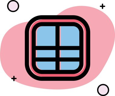 Mavi, kırmızı ve beyaz rengin vektör illüstrasyonu