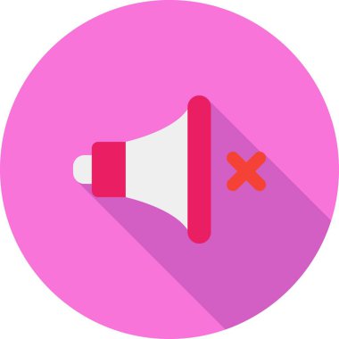 Tek bir kırmızı ve beyaz yuvarlak simgenin vektör çizimi