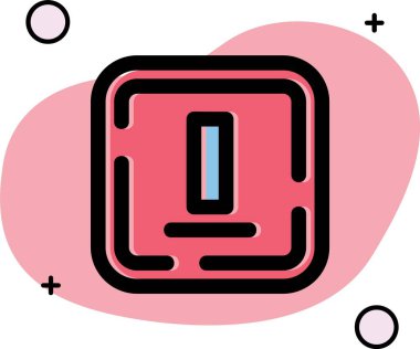 Bir kalp simgesinin vektör illüstrasyonu