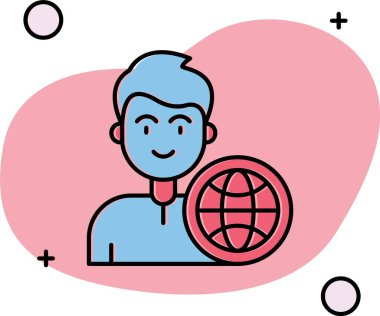 Aşık insan simgesinin vektör çizimi