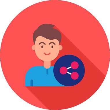 Man avatar simgesi vektör illüstrasyonu