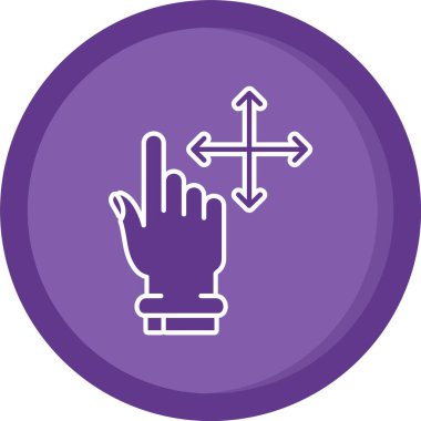 Parmakla işaret eden vektör simgesi olan güzel bir el