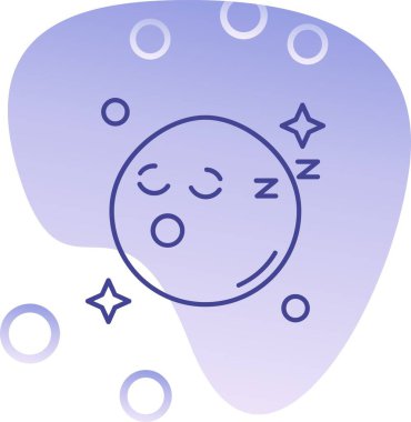 Ay ve yıldızlar. Resim, vektör, beyaz arkaplanda izole.