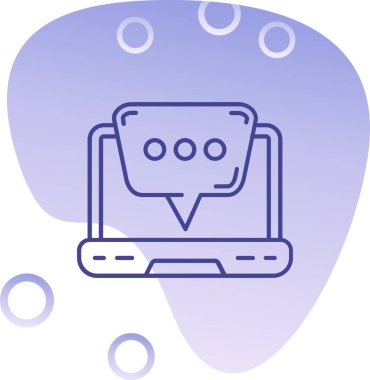 konuşma balonu simgesi, vektör illüstrasyonu