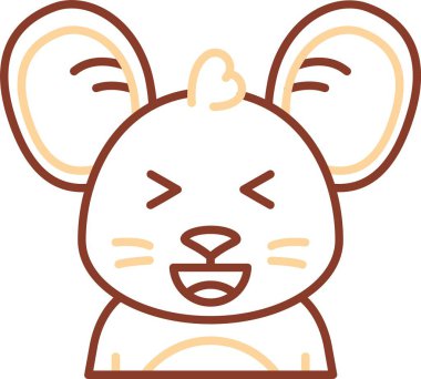 Mutlu Çin maymun ikonu. Beyaz arkaplanda izole edilmiş web tasarımı için Asyalı yeni yıl vektör çizelgesi