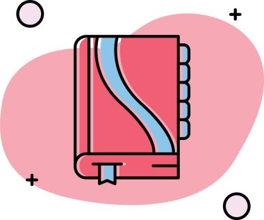 kitap vektör dizaynlı kalp