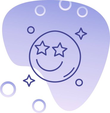 Mutlu bir gülümseme Web simgesi basit illüstrasyon