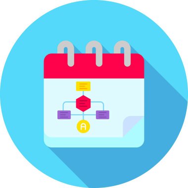 Takvimin vektör çizimi, basit simge