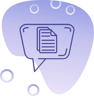 bir belgeyle konuşma baloncukları