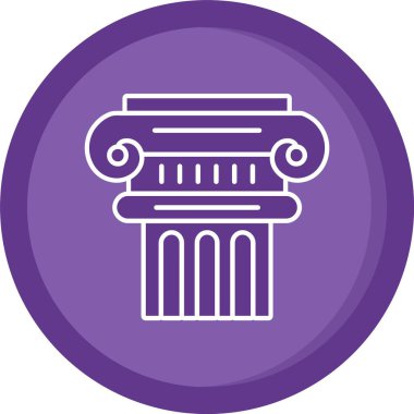 sütun simgesi, vektör illüstrasyonu basit tasarım