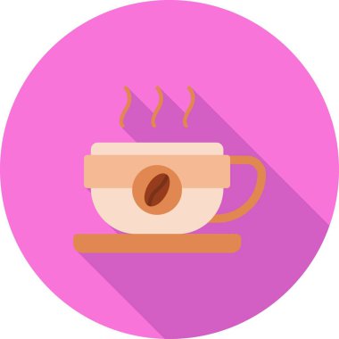 Kahve. Web simgesi basit illüstrasyon