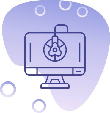 İnternet web simgesi, basit vektör illüstrasyonu