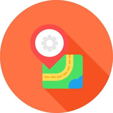 konumu simgesi harita, illüstrasyon vektör