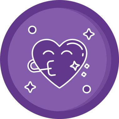 Eşsiz kalp ikonu vektör kabartması