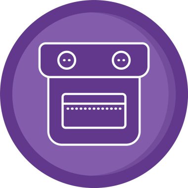 eşsiz makine vektör çizgisi simgesi