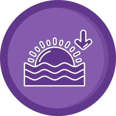 güzel dalga sembolü vektör simgesi