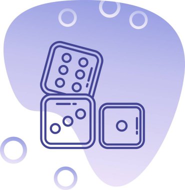 zar. Web simgesi basit illüstrasyon