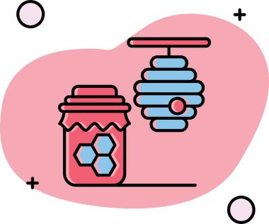 Kahve çekirdekleri ve süt içecek ikonu