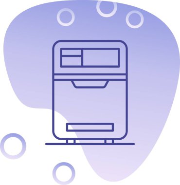 Modern b 'nin vektör illüstrasyonu yazıcı simgesinden yoksun