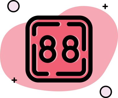 Kırmızı ve siyah kalp simgesinin vektör çizimi