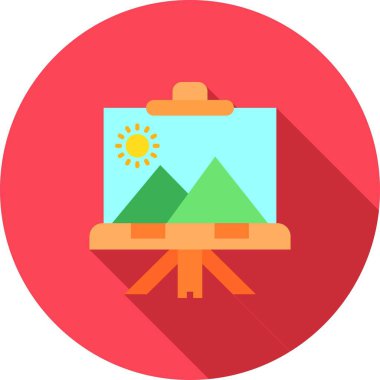 peyzaj ikonu vektör illüstrasyonu