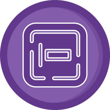 benzersiz atm çizgi vektör çizgisi simgesi