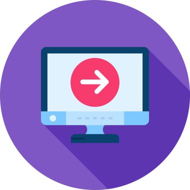 Web düz simgesi, vektör tasarımı