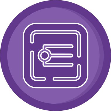 Bir kilit simgesinin vektör illüstrasyonu