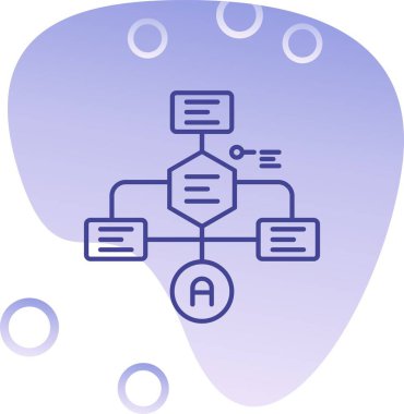 Bir ağın modern simgesinin vektör illüstrasyonu