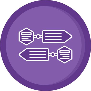 İş ve modern simgenin vektör illüstrasyonu