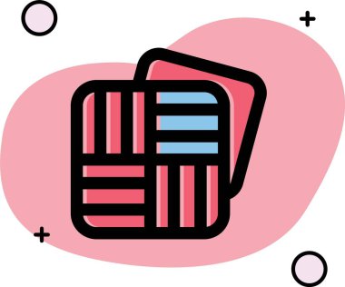 Kurdeleli el, vektör çizimi, düz tasarım