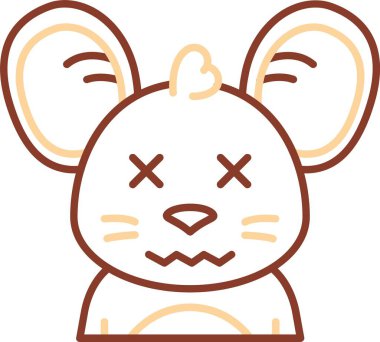 Şirin kedi simgesi tasarımı vektör çizimi