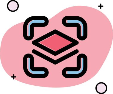 Kalp ikonu vektör illüstrasyonu