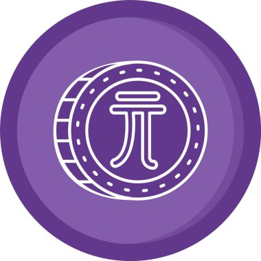 Benzersiz para birimi simgesi vektör kabartması